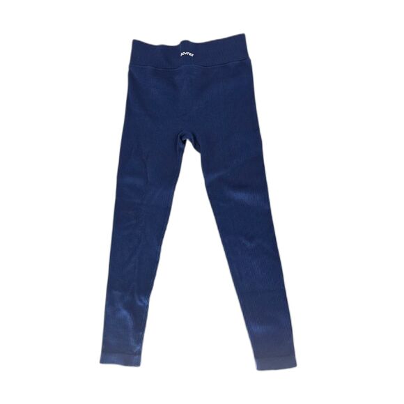 Bo+Tee Off Piste Seamless Full Length Leggings In Navy Small Petite - Picture 4 of 7